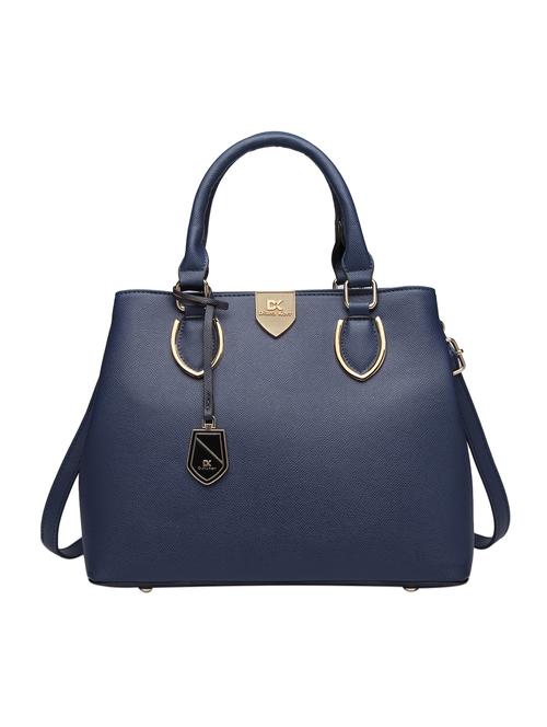 blue leatherette (pu) handbag - 15386294 - Very Small Image - 1