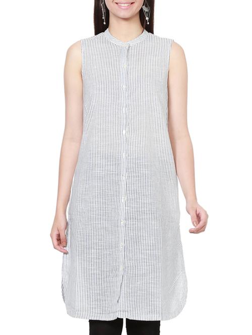 stripes straight kurta - 15397480 - Very Small Image - 1