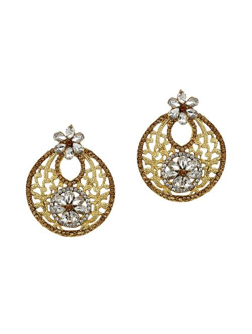 gold tone stone earrings - 15413284 - Very Small Image - 1