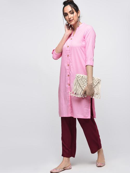 straight placket kurta - 15420410 - Very Small Image - 1