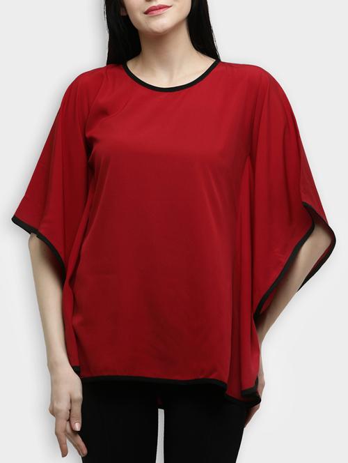 contrast piping solid kaftan - 15425767 - Very Small Image - 1