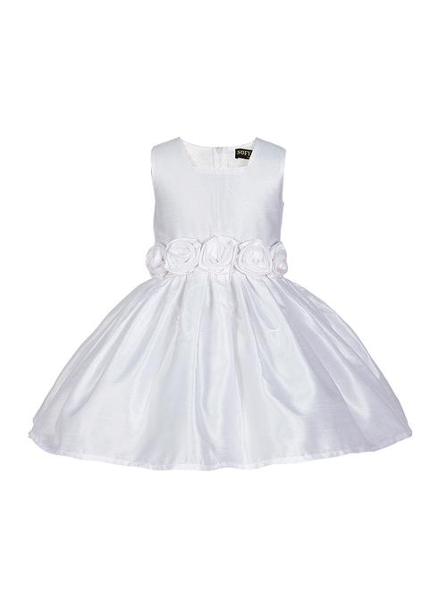 white polyester frock - 15437959 - Very Small Image - 1