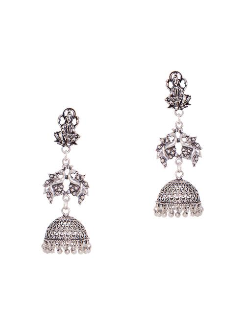 silver tone tribal earrings - 15462918 - Very Small Image - 1