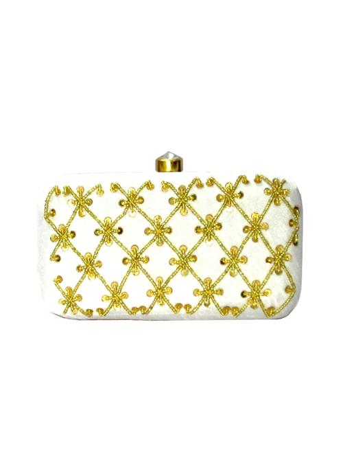 white cotton box clutch - 15466098 - Very Small Image - 1