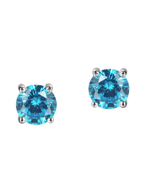 blue silver tone stone earrings - 15519610 - Very Small Image - 1