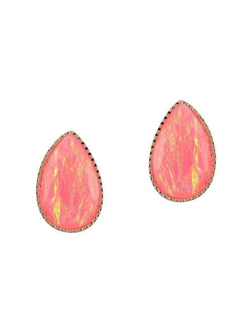 pink gold tone stone earrings - 15521766 - Very Small Image - 1