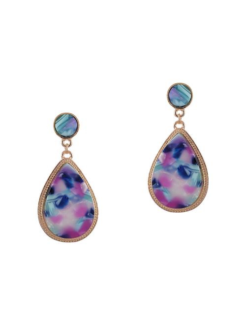blue gold tone stone earrings - 15521771 - Very Small Image - 1