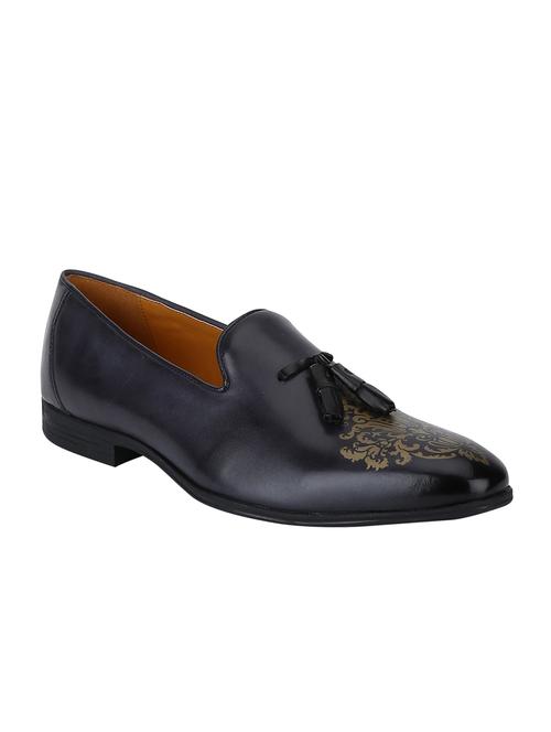 navy leather tassel slip ons - 15613256 - Very Small Image - 1