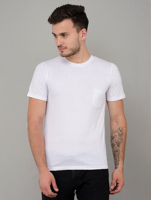 white cotton pocket t-shirt - 15619908 - Very Small Image - 1