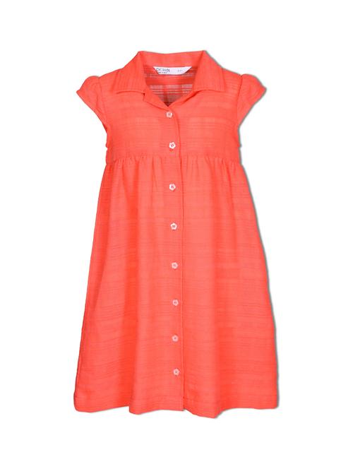 girls collared cap sleeve frock - 15628698 - Very Small Image - 1