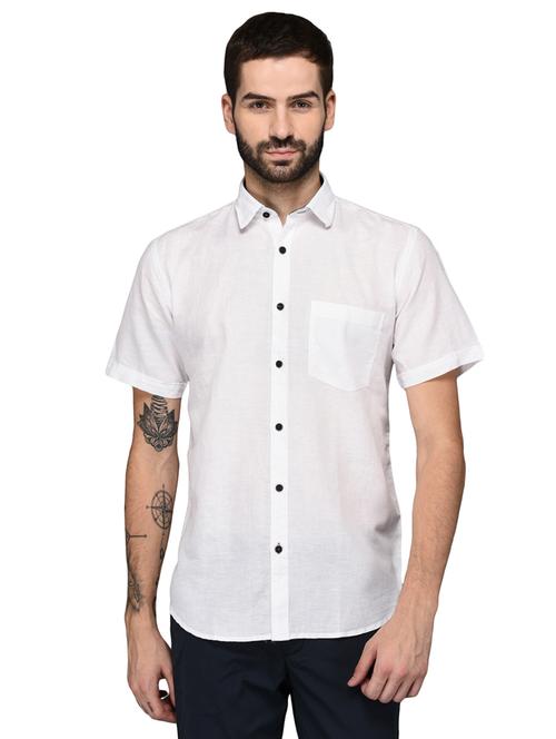 white cotton casual shirt - 15631520 - Very Small Image - 1