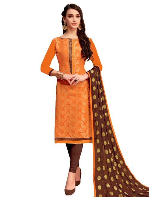 self-design unstitched churidaar suit - 15636549 - Very Small Image - 1