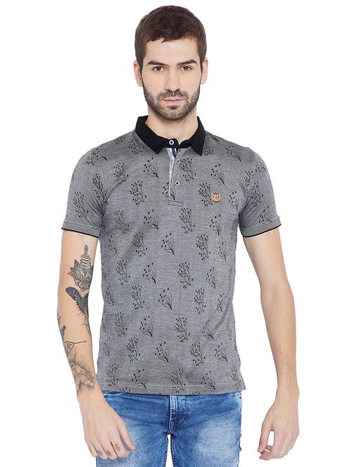 black cotton all over print t-shirt - 15670469 - Very Small Image - 1