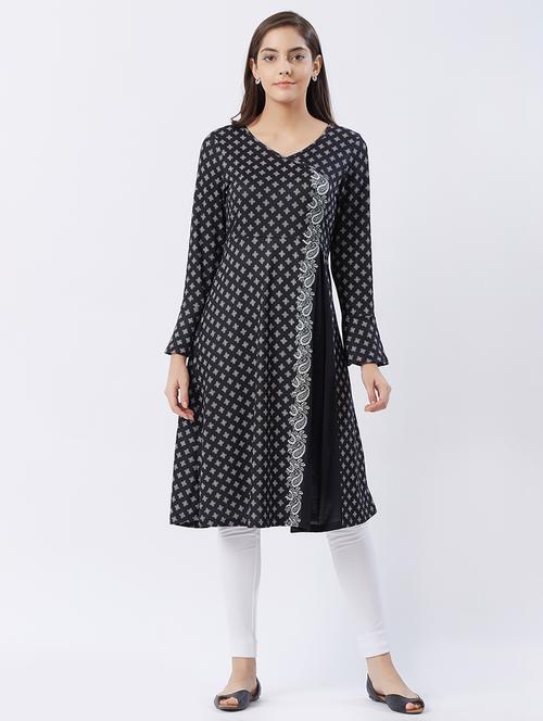 a-line printed kurta - 15707312 - Very Small Image - 1