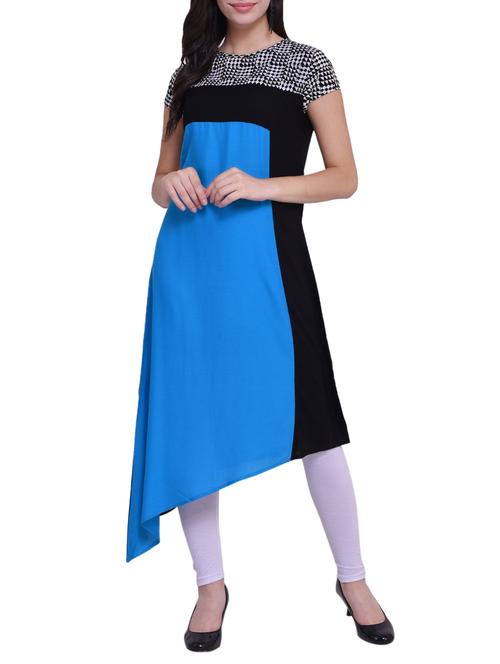 color block asymmetric kurta - 15733170 - Very Small Image - 1