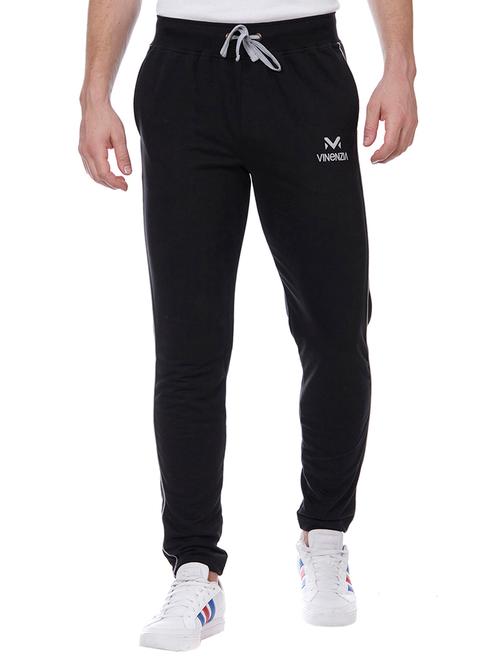 black cotton full length track pant - 15740941 - Very Small Image - 1