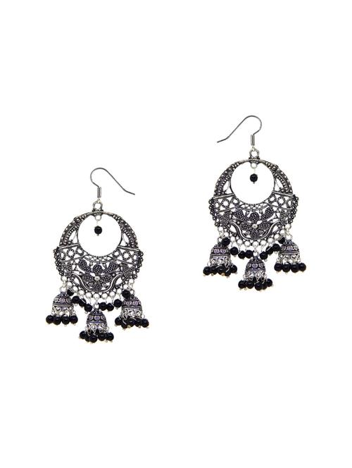 silver brass chandellier earring - 15794988 - Very Small Image - 1