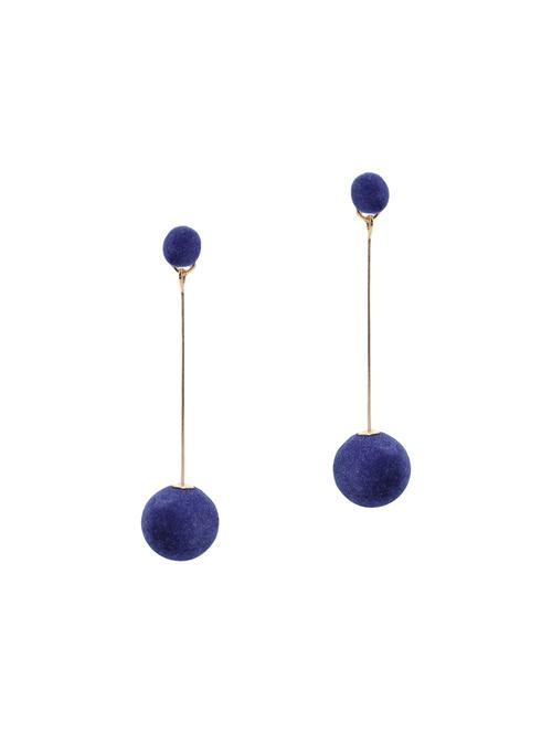 blue gold plated drop earring - 15800919 - Very Small Image - 1