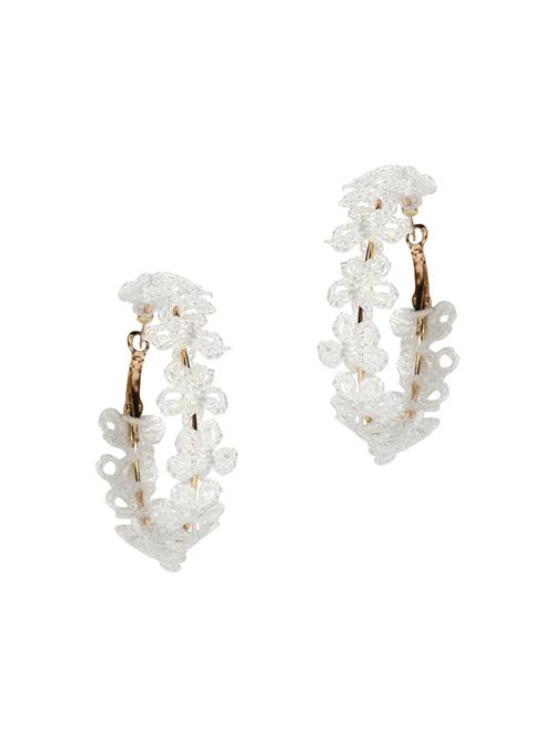 white gold plated hoop earring - 15800922 - Very Small Image - 1