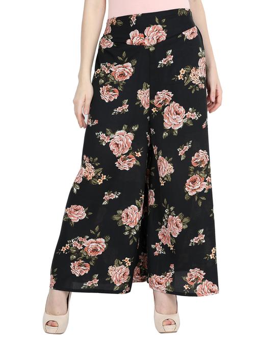 floral flared palazzo - 15823549 - Very Small Image - 1