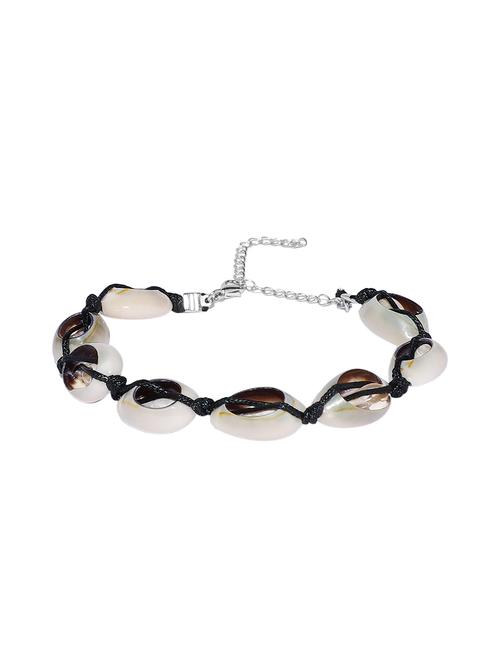 white silver plated anklets and payal - 15855852 - Very Small Image - 1