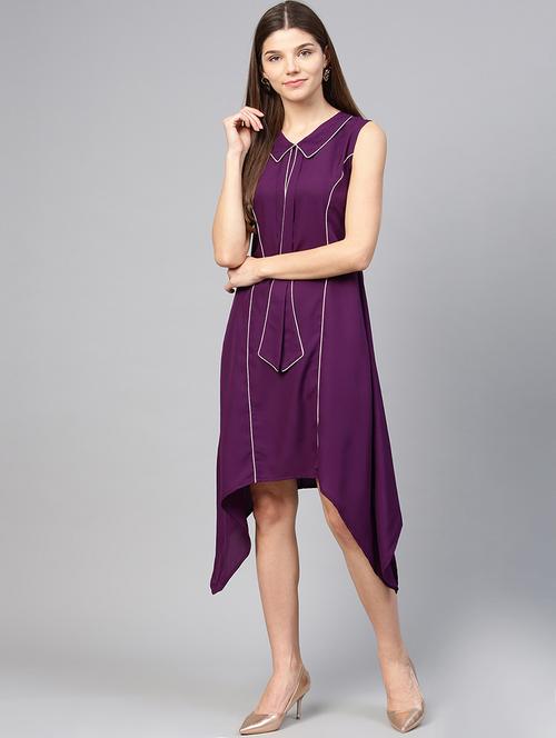 piping detail asymmetric dress - 15857163 - Very Small Image - 1