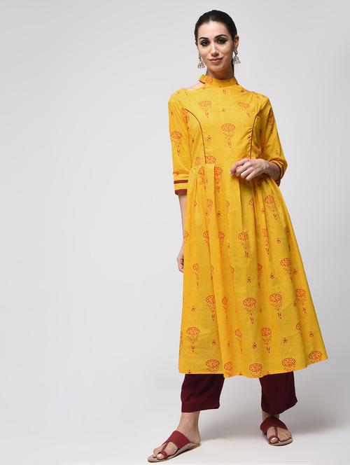 printed panel kurta - 15858500 - Very Small Image - 1