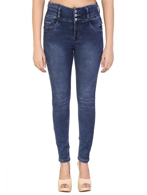 button-up stone washed slim fit jeans - 15863673 - Very Small Image - 1