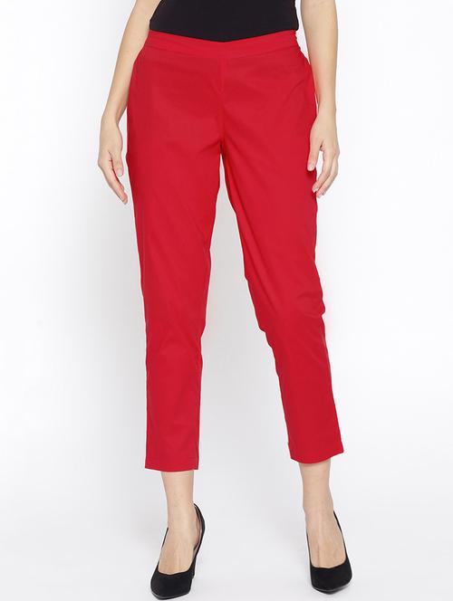 mid waist flat front trouser - 15879229 - Very Small Image - 1