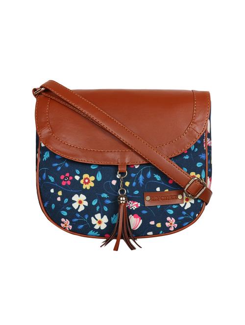 blue floral regular sling bag - 15892705 - Very Small Image - 1