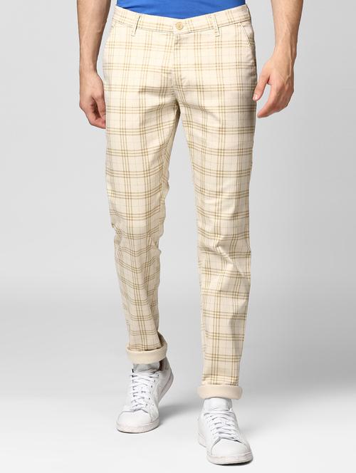 beige cotton chinos - 15901364 - Very Small Image - 1