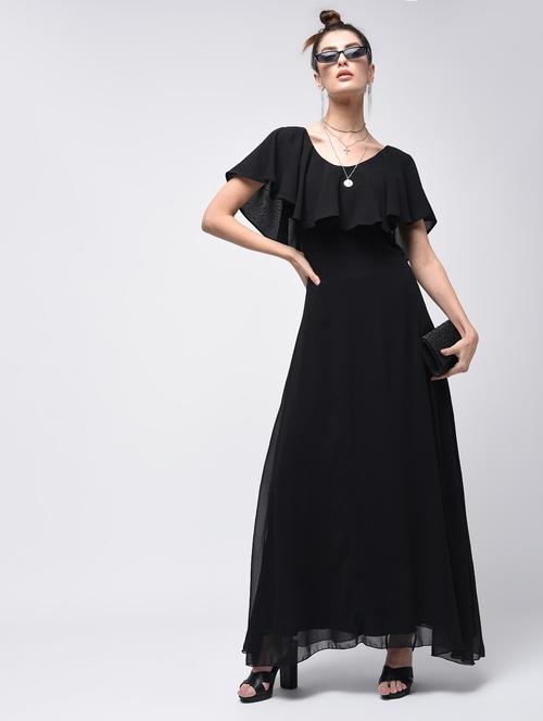 ruffled overlay maxi dress - 15908201 - Very Small Image - 1