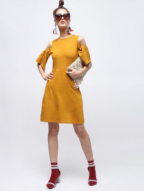 cold shoulder a-line dress - 15908209 - Very Small Image - 1