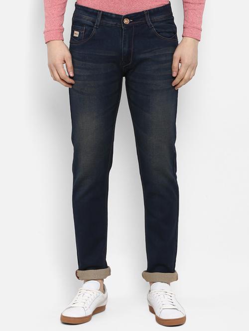 blue cotton washed jeans - 15920997 - Very Small Image - 1