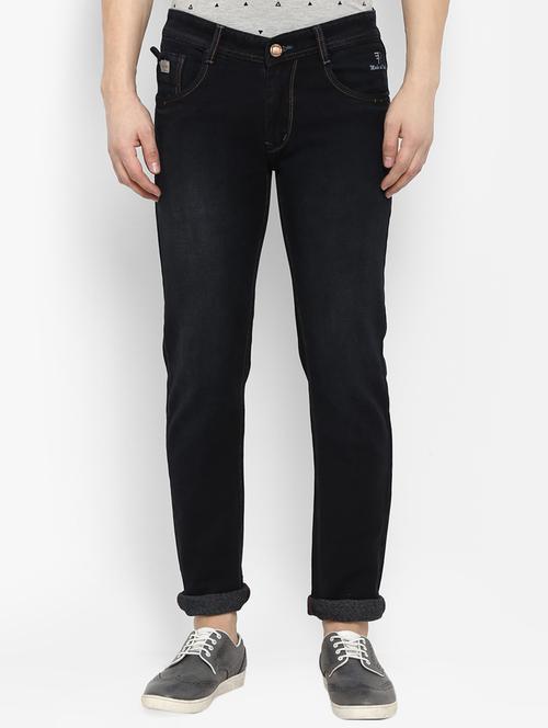 black cotton washed jeans - 15920999 - Very Small Image - 1