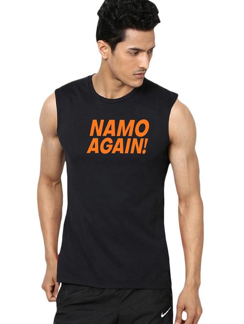 namo black cotton blend tshirt - 15929962 - Very Small Image - 1
