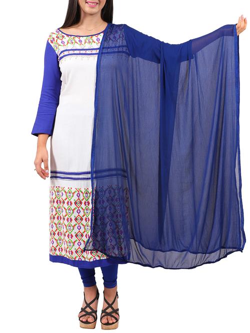 blue faux georgette dupatta - 15936452 - Very Small Image - 1