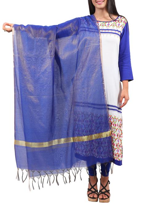 silk plain dupatta - 15936478 - Very Small Image - 1