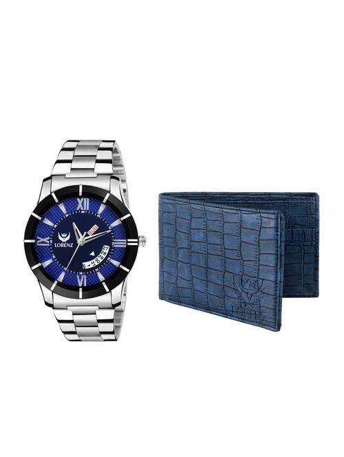 lorenz cm-1093wl-06 combo of analog watch and wallet - 15941189 - Very Small Image - 1