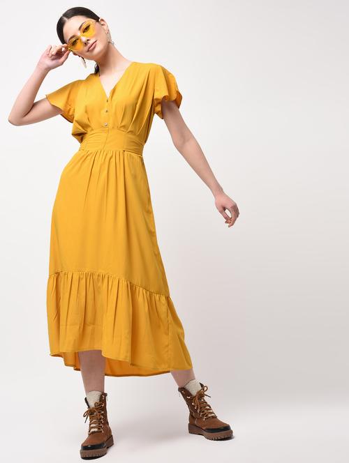 tie back ruffle detail a-line dress - 15946353 - Very Small Image - 1