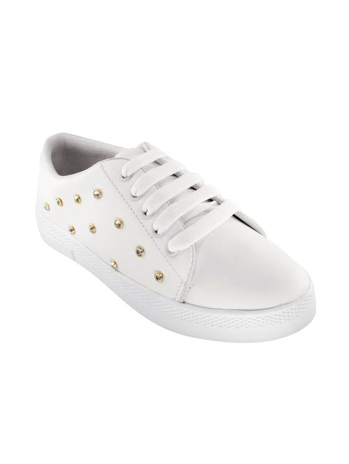 white lace-up sneakers - 15962247 - Very Small Image - 1