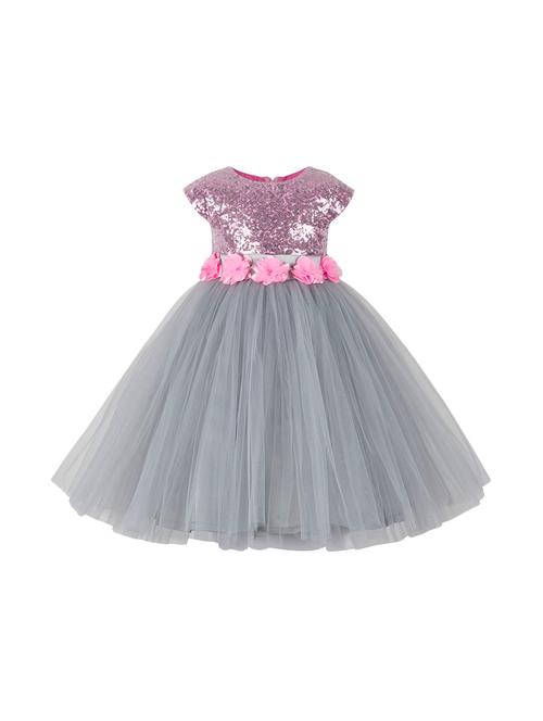 grey net frock - 15997112 - Very Small Image - 1