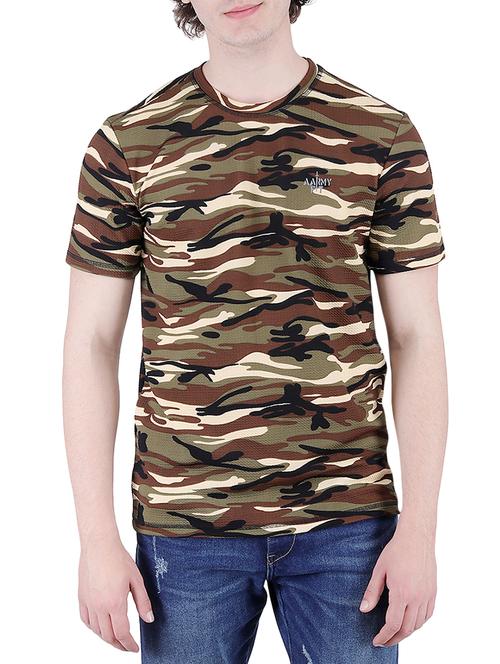 green camouflage printed t-shirt - 16039837 - Very Small Image - 1