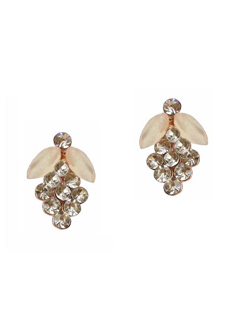 beige metal studs earring - 16062965 - Very Small Image - 1