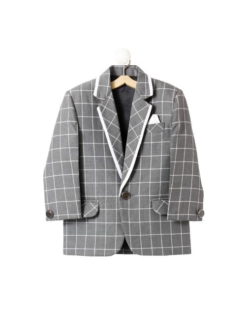 grey cotton blend blazer - 16065167 - Very Small Image - 1