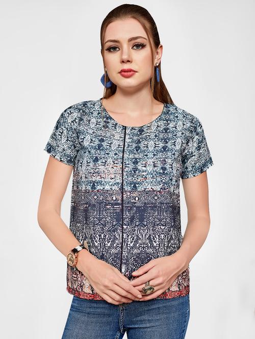 printed straight kurti - 16067085 - Very Small Image - 1
