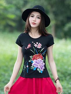graphic print short sleeved tee - 16080820 - Very Small Image - 1