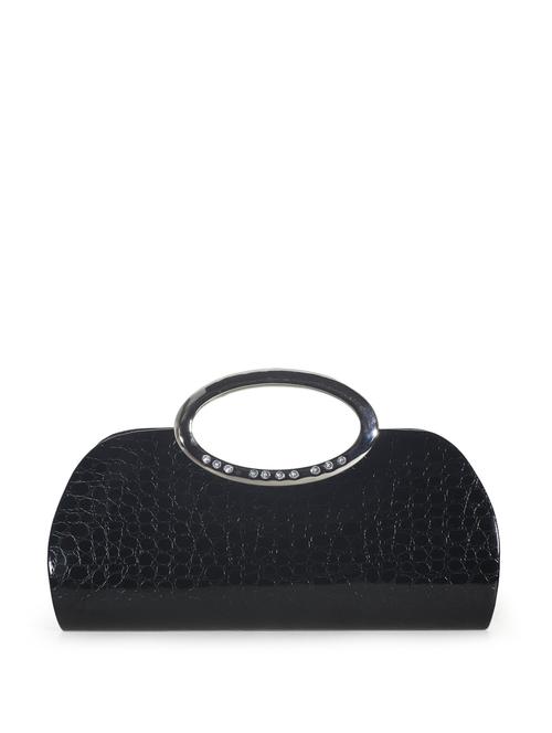 Black clutch with handle - 16137 - Very Small Image - 1