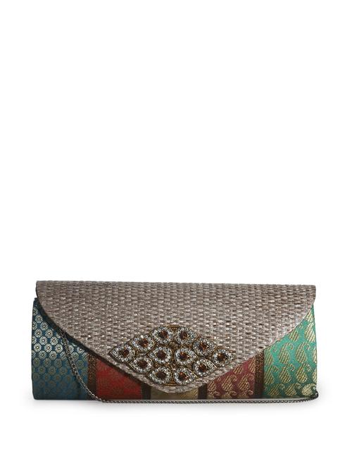 Multicolor oval box clutch - 16147 - Very Small Image - 1