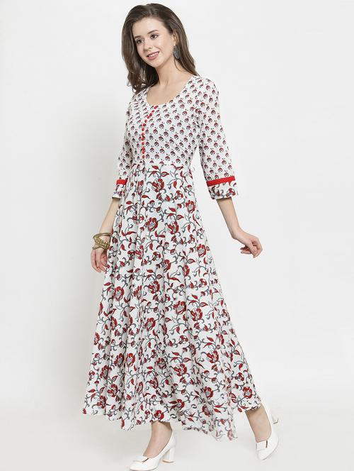 floral anarrkali kurta - 16165442 - Very Small Image - 1